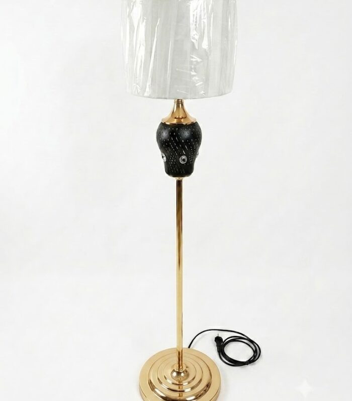 Aura Luxe Black & Gold Corner Lamp